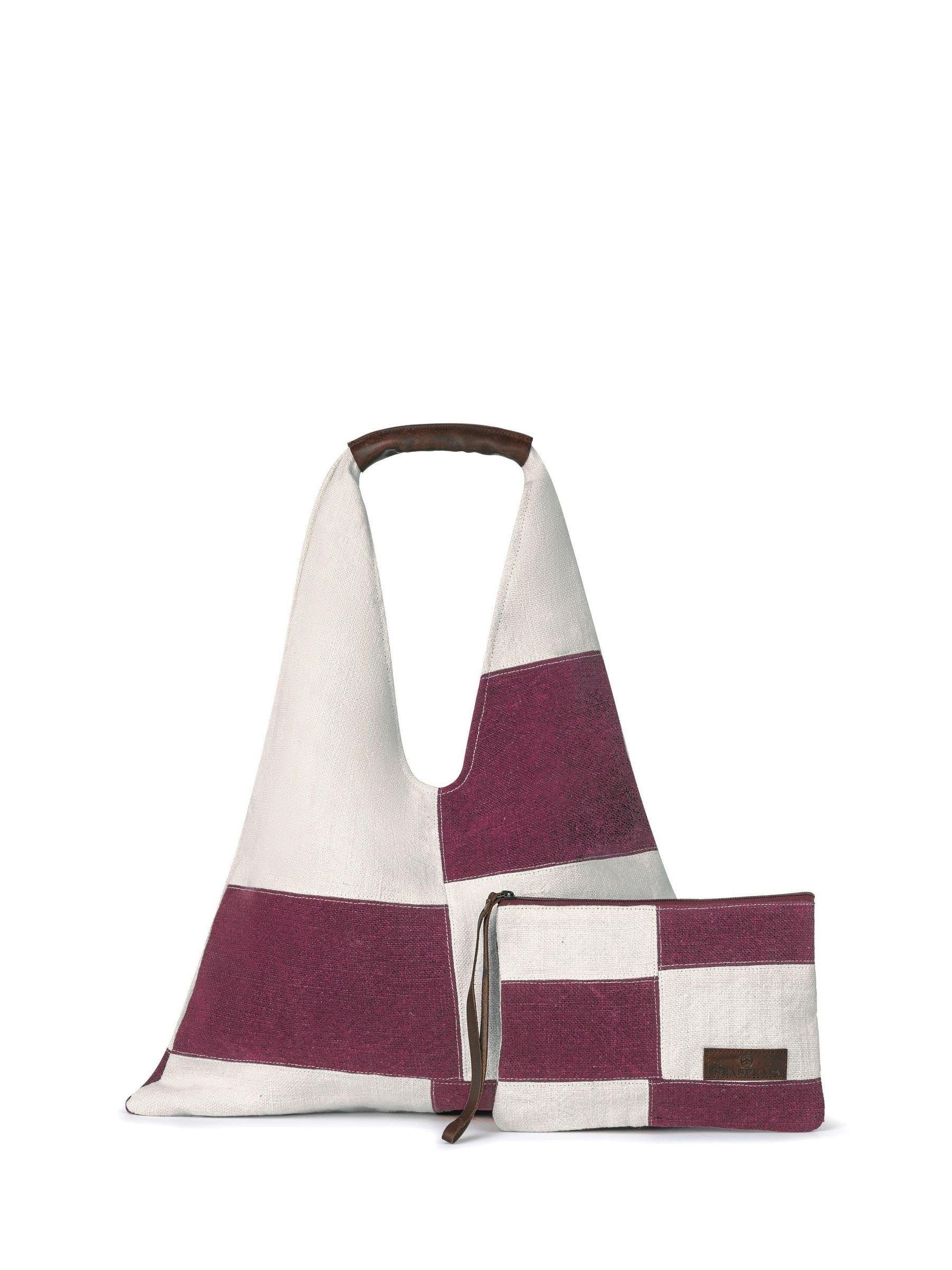 Seaspray brown calala patchwork beach bag set, UK version