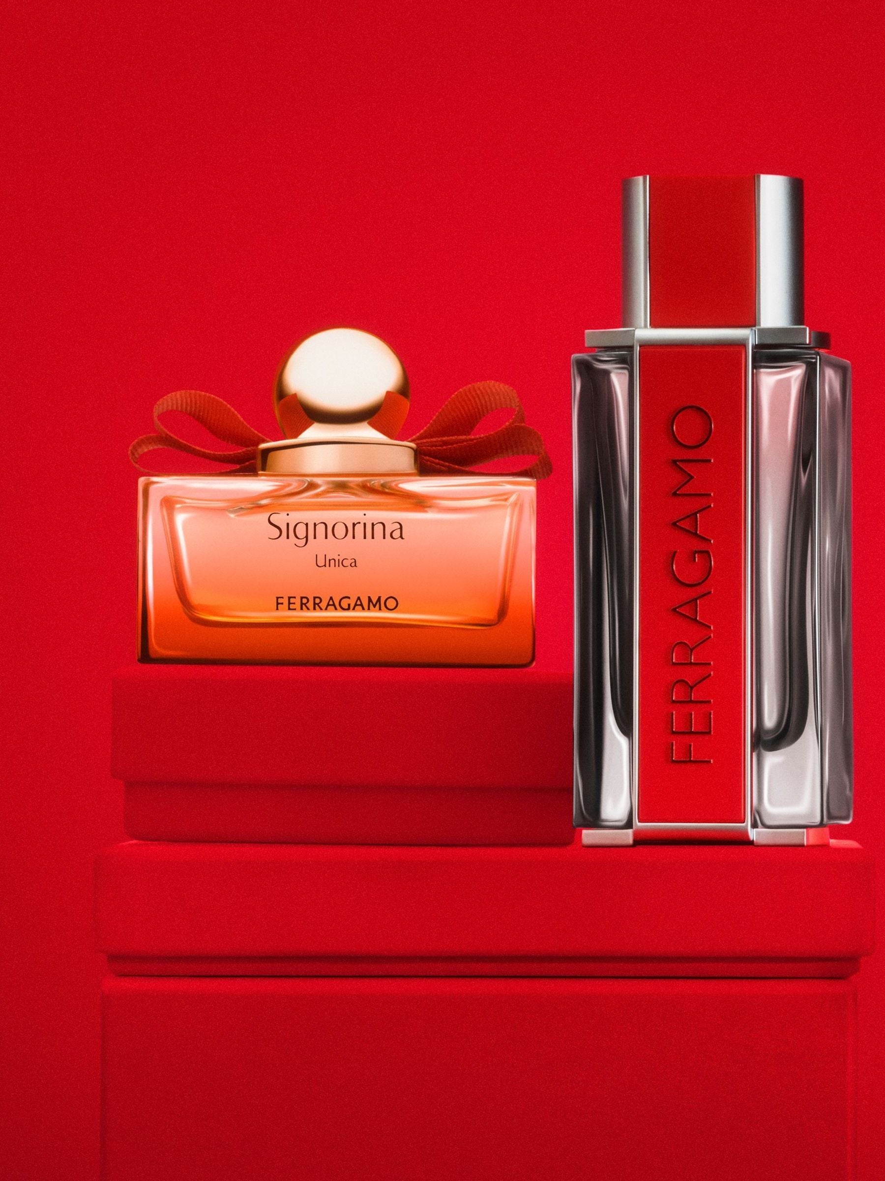 Salvatore Ferragamo Red Leather shower gel and eau de parfum gift set 100ml & 10ml (British brand)