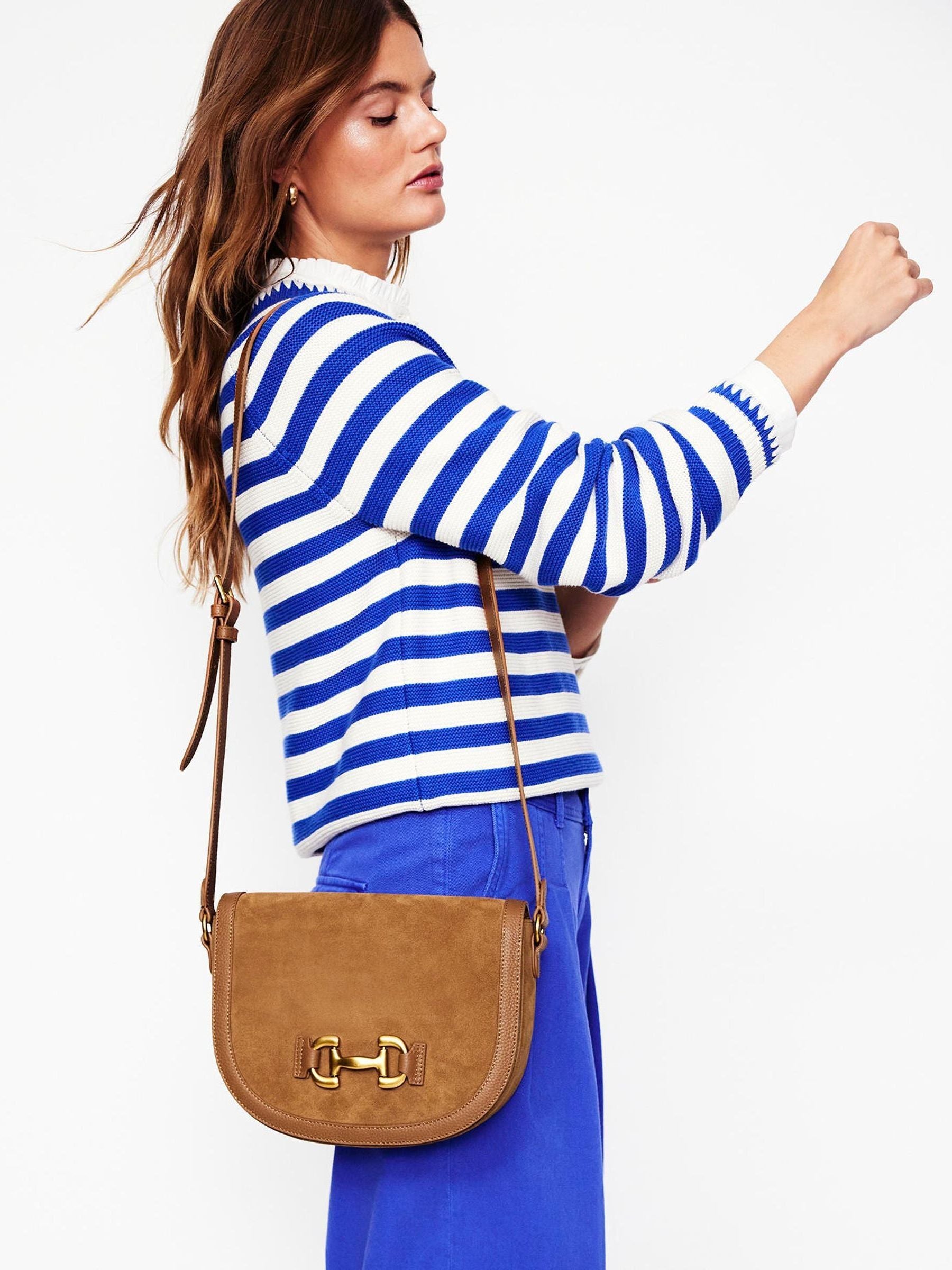 Boden brown snaffle satchel bag - British product