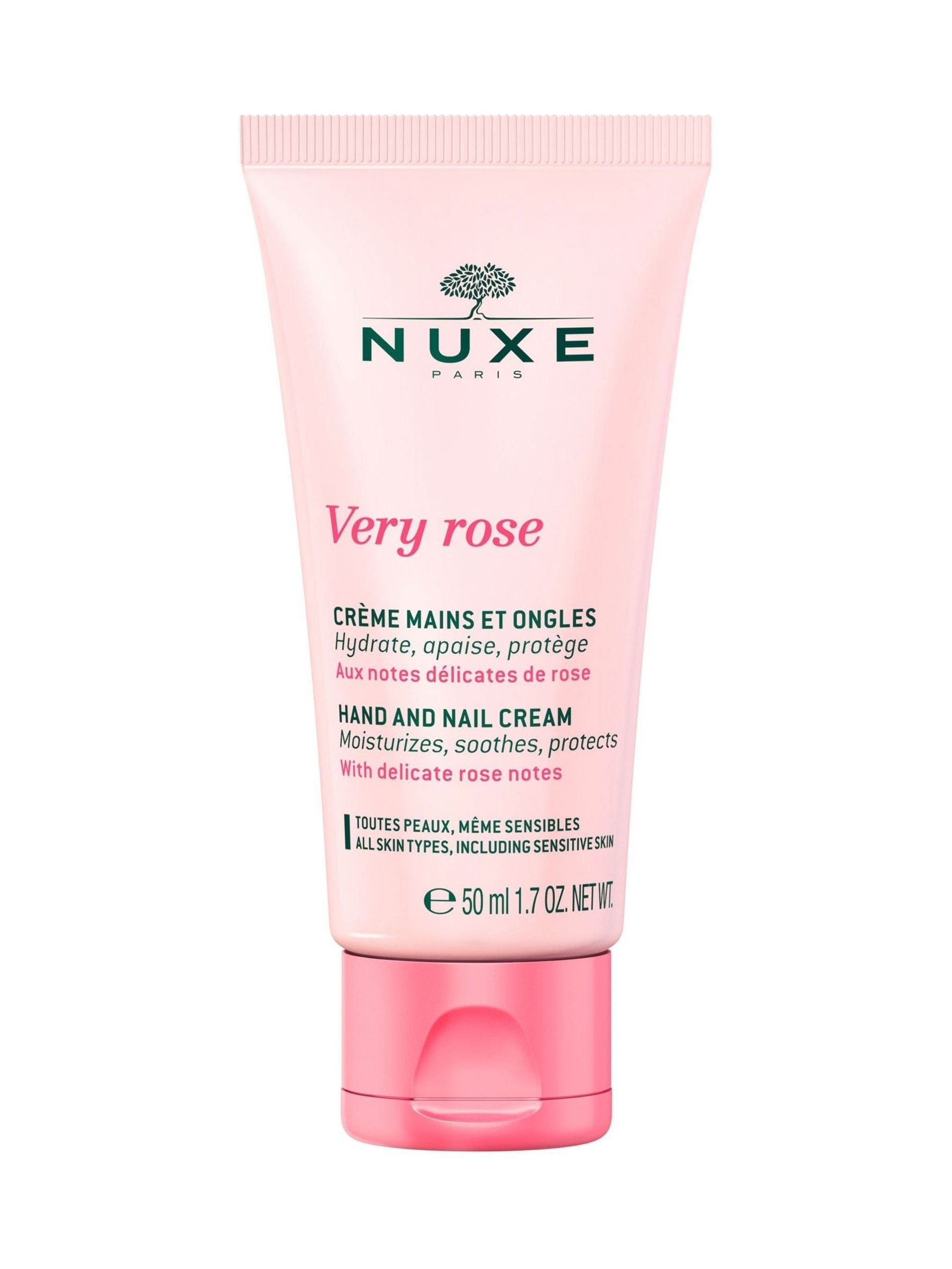 Nuxe Very Rose hand cream 50ml, imported from the UK