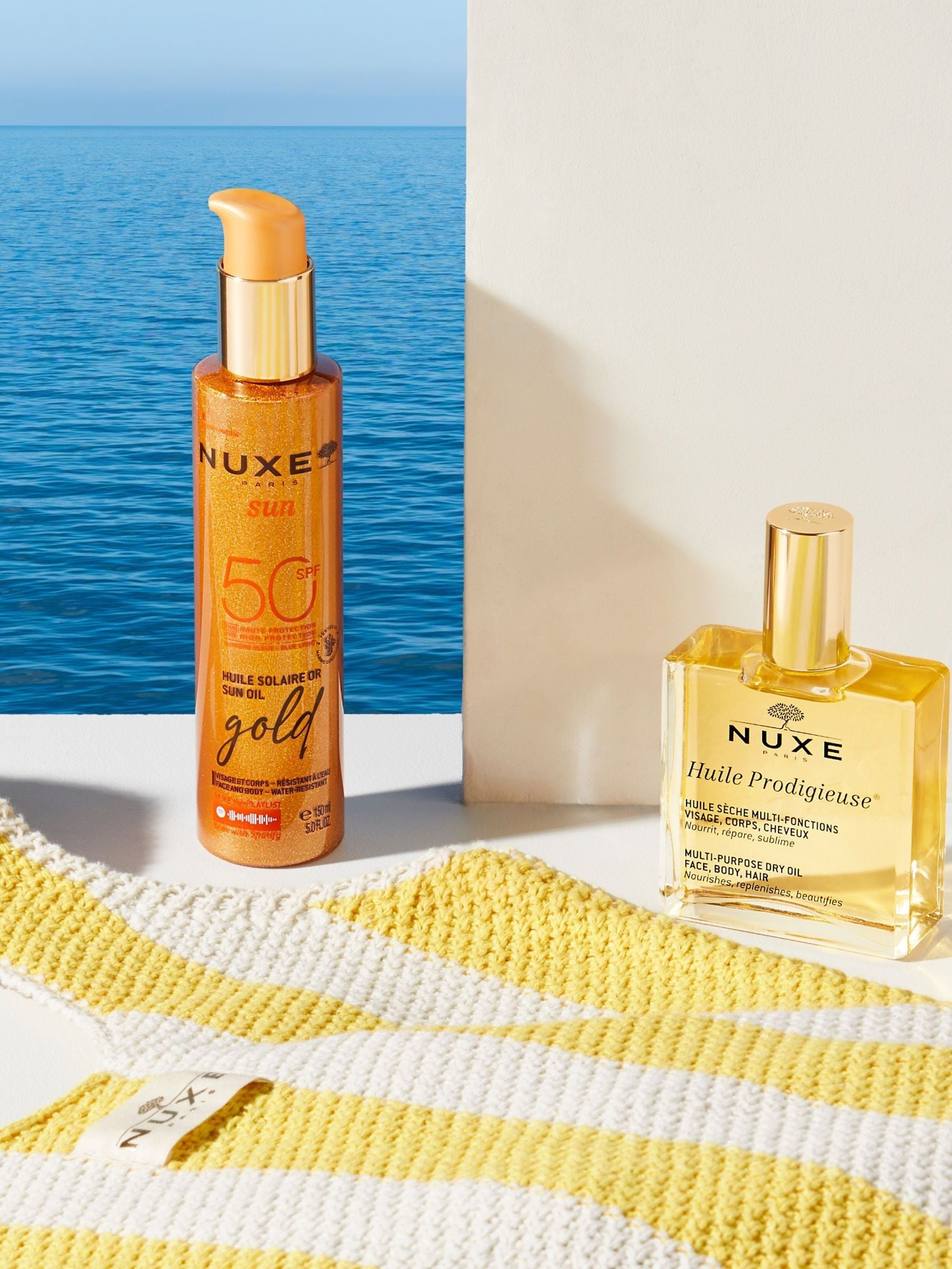 Nuxe Sun Gold Tanning Oil SPF50 150ml, imported from the UK
