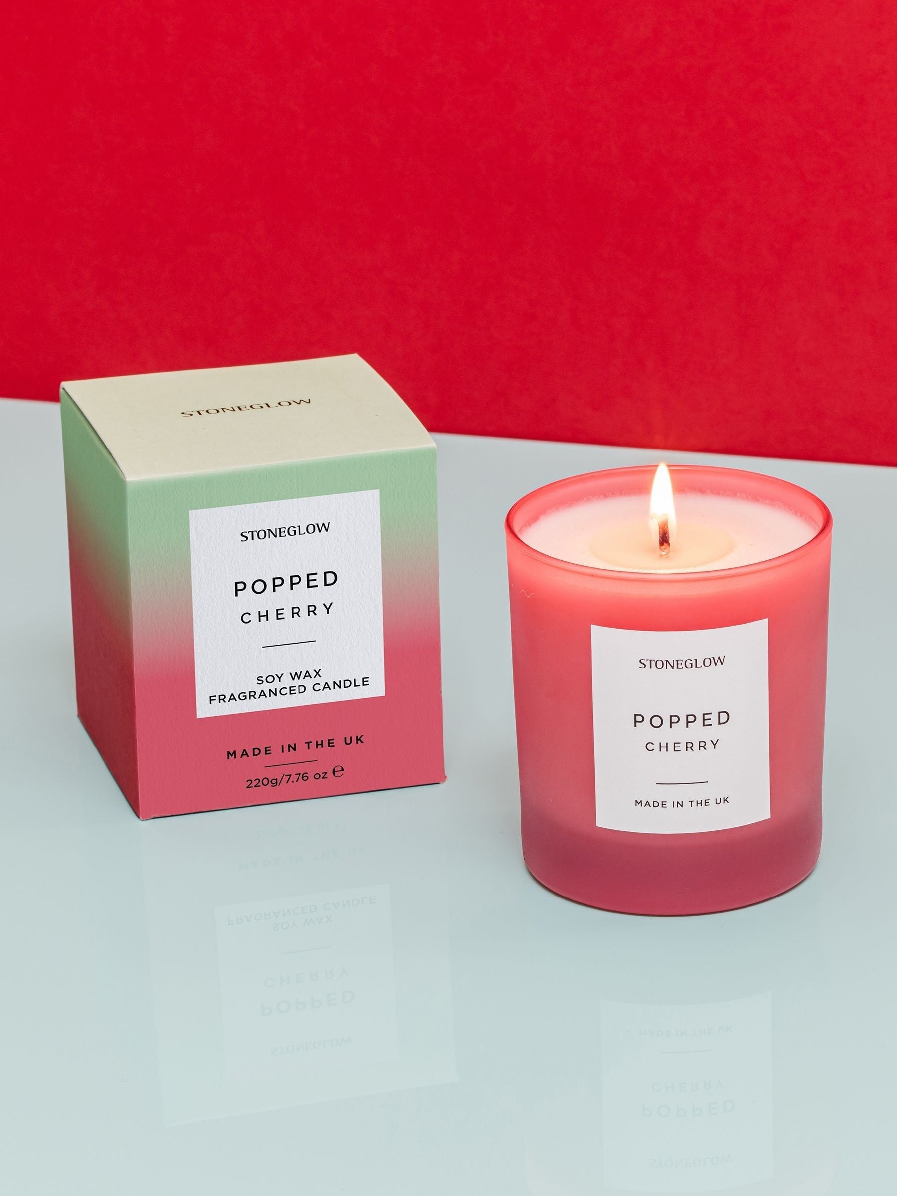 Stoneglow Popped Cherry scented candle (British brand)