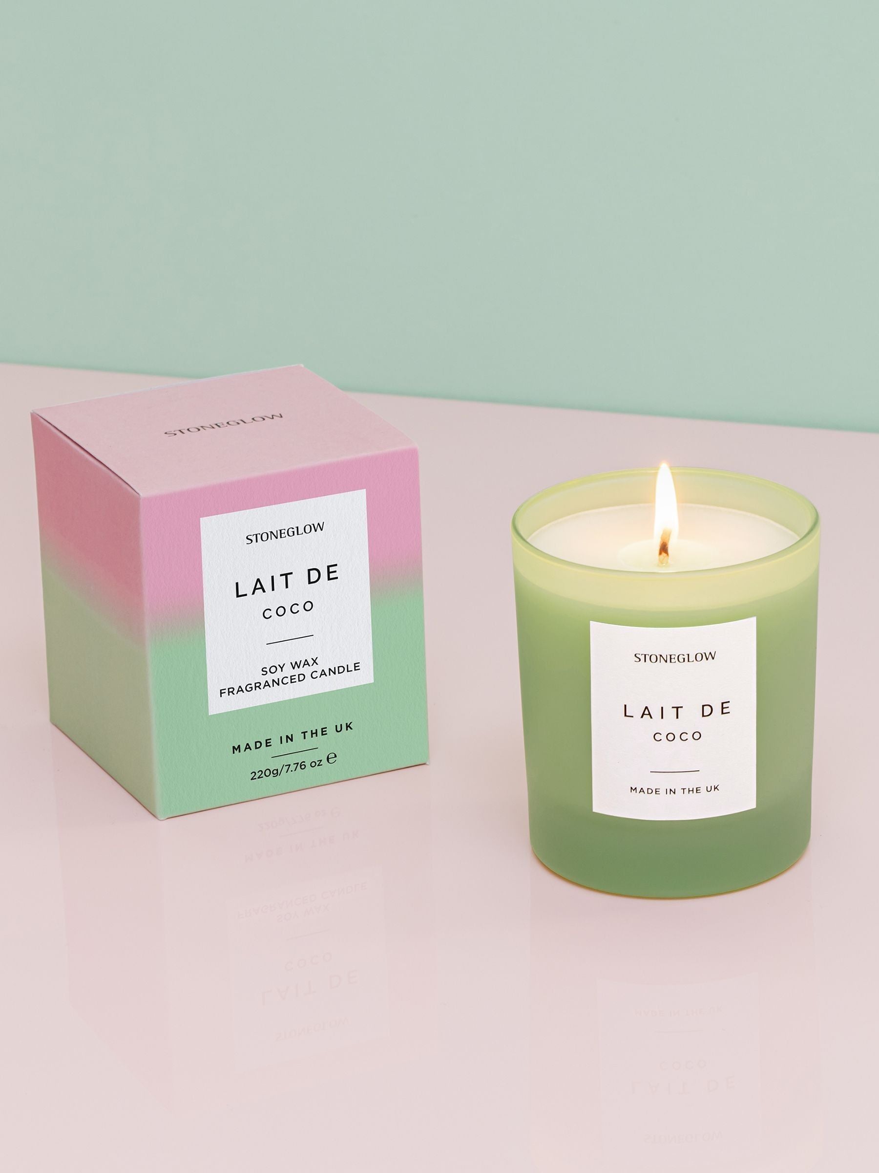 Stoneglow Lait de Coco scented candle, imported from the UK