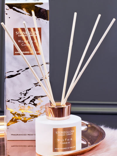Next Stoneglow Wild Fig & Cassis 120ml Luna Reed Diffuser- Buy online at McGrocer