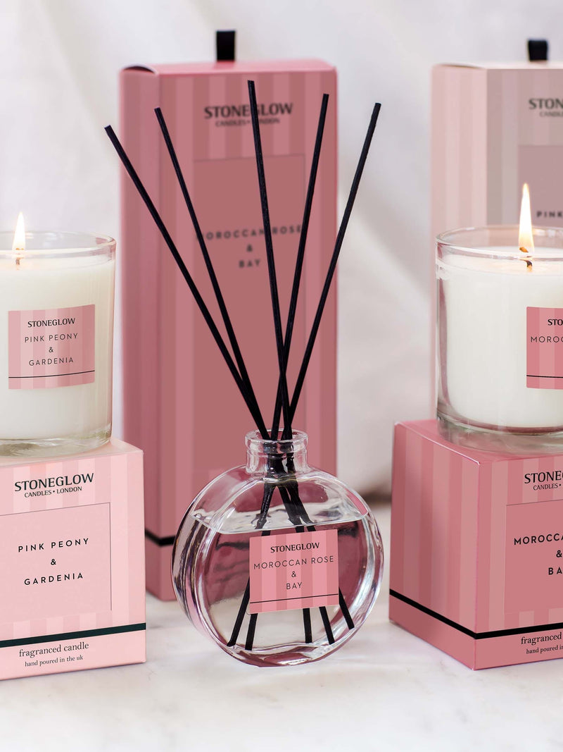 Stoneglow reed diffuser Moroccan Rose & Bay, UK version