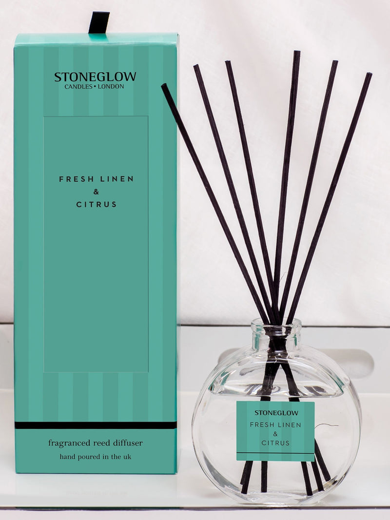 Stoneglow Fresh Linen & Citrus reed diffuser (British brand)