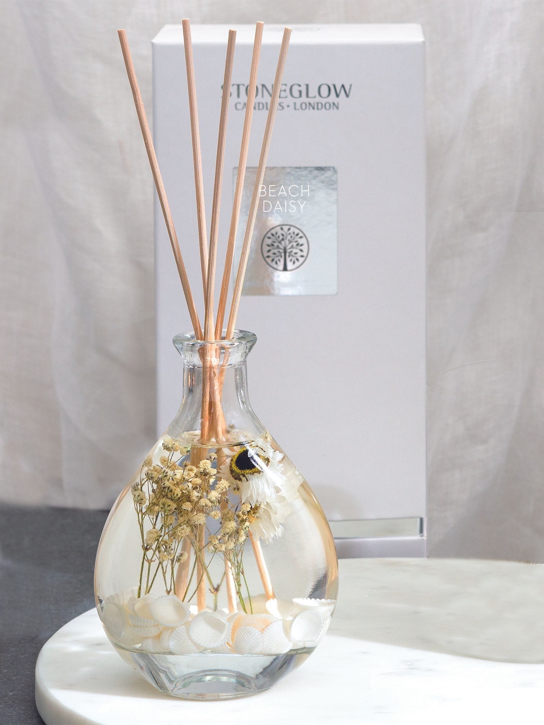 Stoneglow Beach Daisy reed diffuser 180ml, imported from the UK