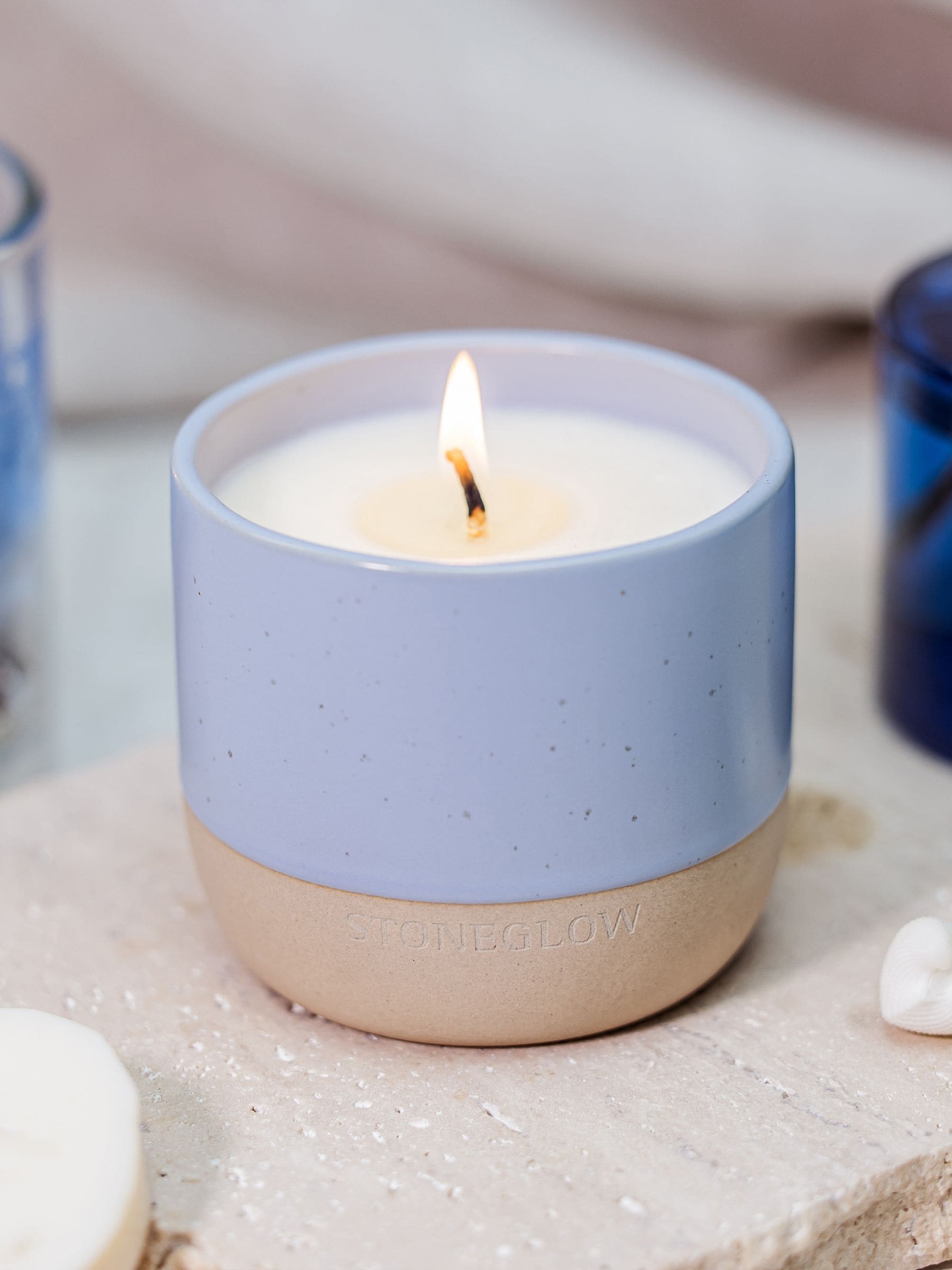Stoneglow Elements ceramic scented candle water wood sage and samphire (British brand)