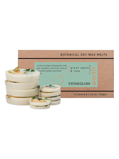 Next Stoneglow Elements Earth Apple & Lime Botanical Soy Wax Melts 124g- Buy online at McGrocer