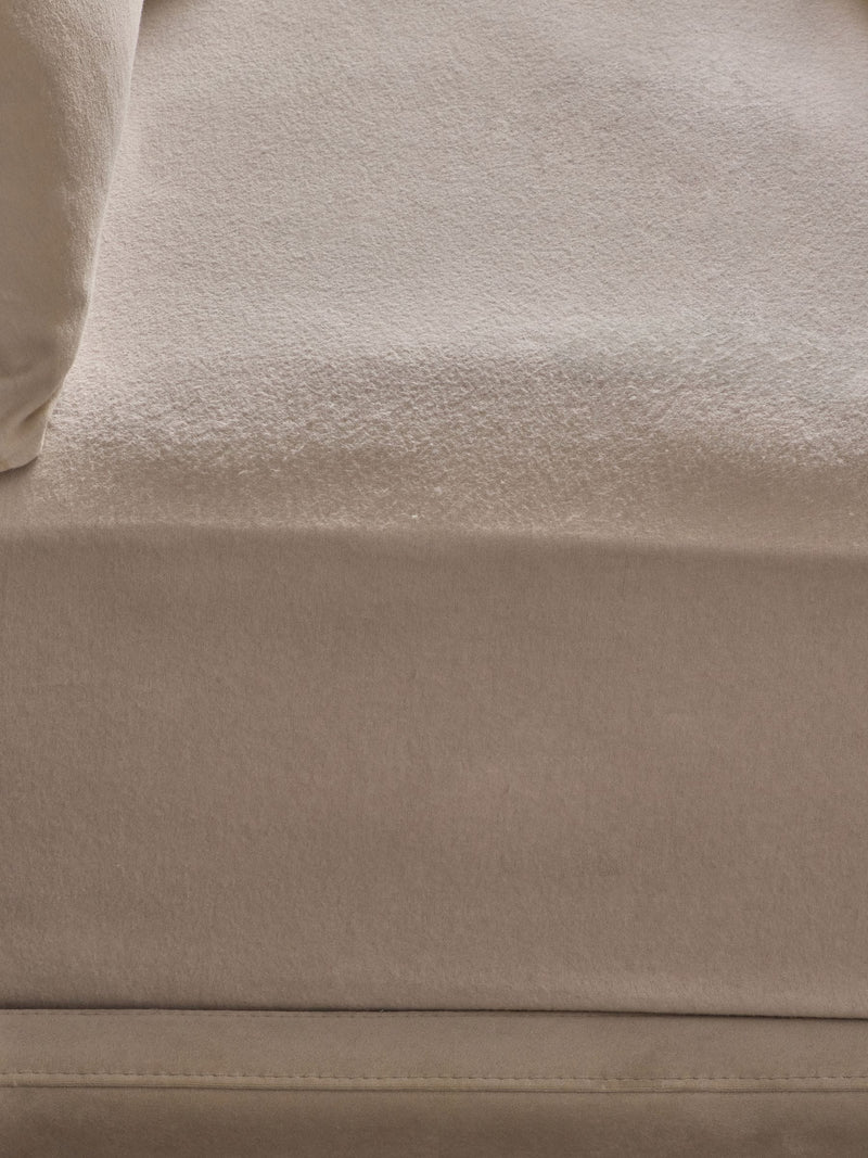 Natural Brushed Cotton Supersoft Extra Deep Fitted Sheet, imported from the UK