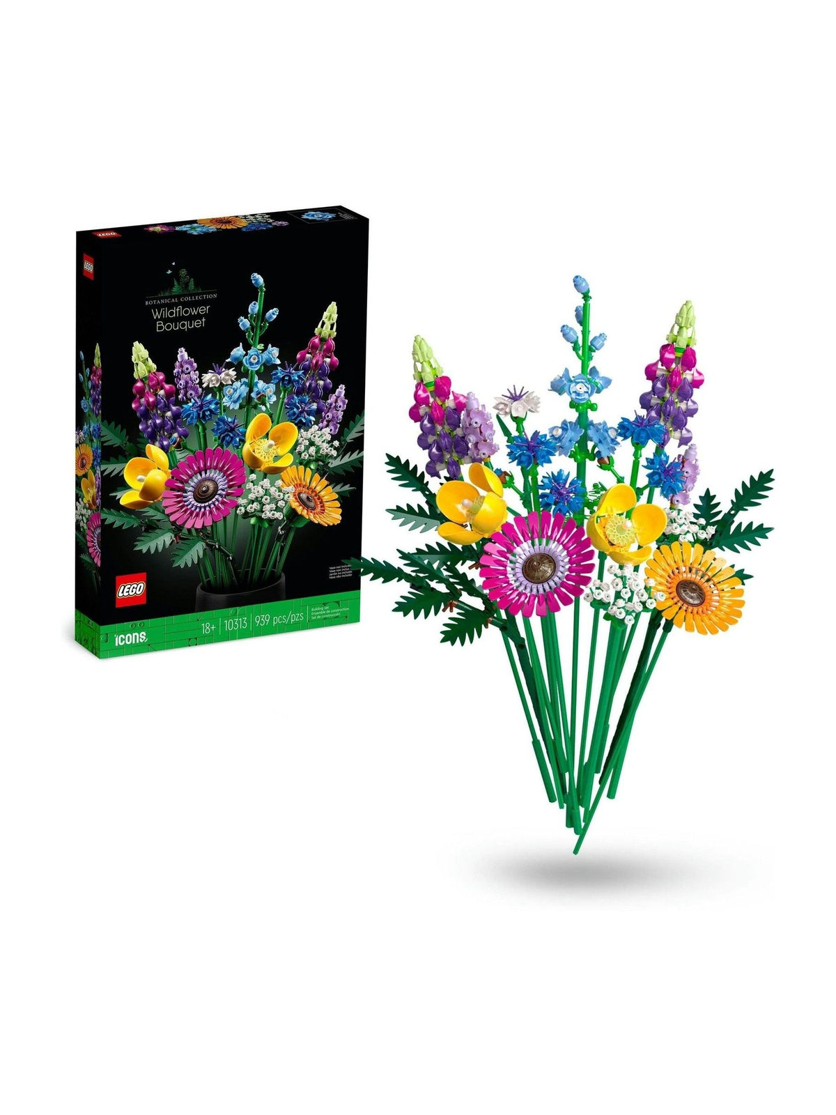 LEGO Icons Wildflower Bouquet botanical set (British brand)