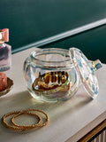 Clear Pumpkin Glass Trinket Pot