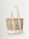 Polo Ralph Lauren natural cotton bear print tote bag (British brand)