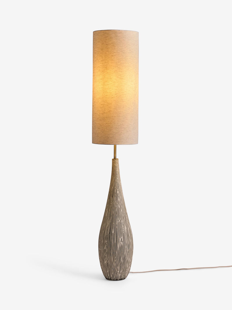 Cream Scratch floor lamp with ceramic base 151.5cm tall, UK version