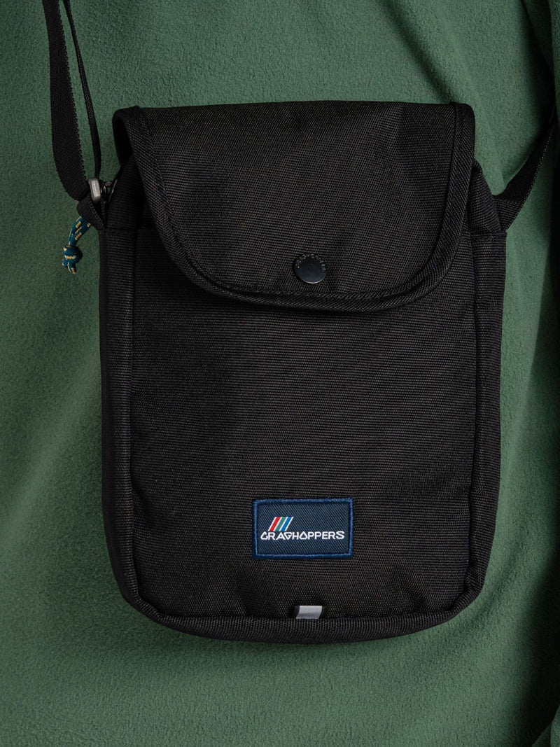 Craghoppers Kiwi black crossbody bag, imported from the UK