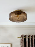 Next chocolate brown flush ceiling light 30cm (British brand)