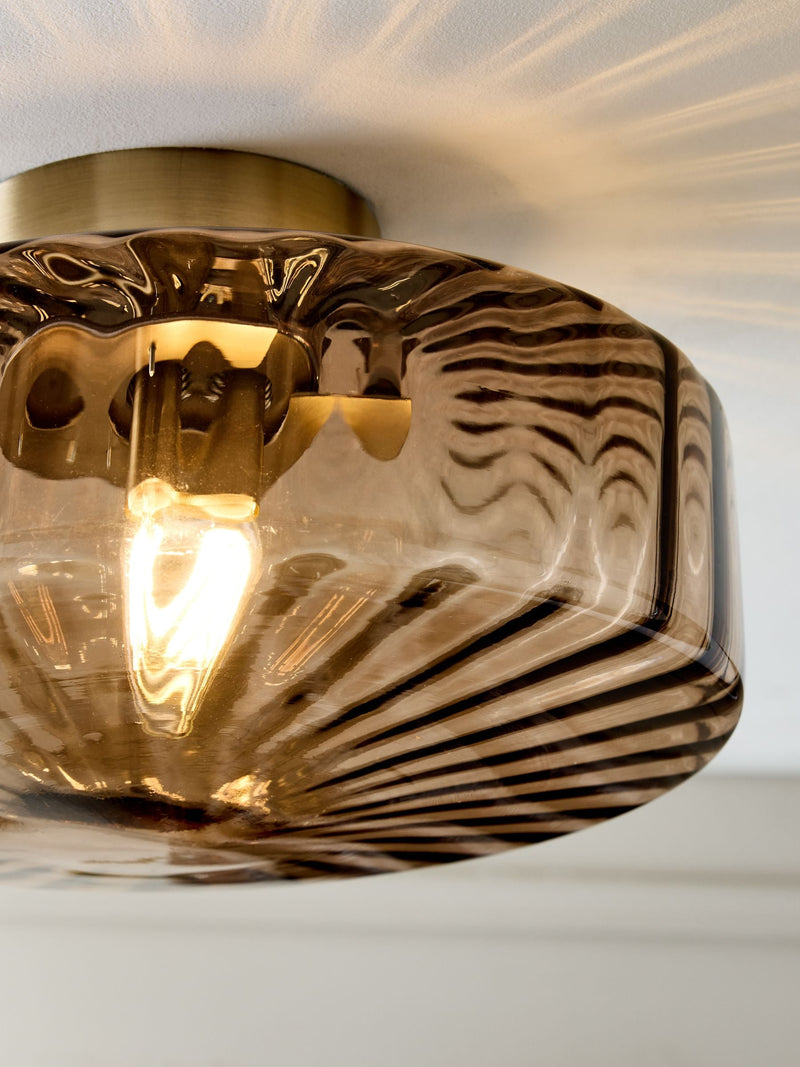 Next chocolate brown flush ceiling light 30cm (British brand)