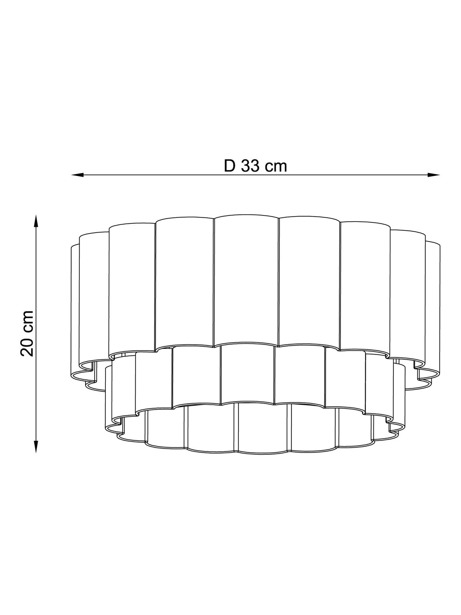 Larson small easy fit ceiling light with scalloped shade - British product