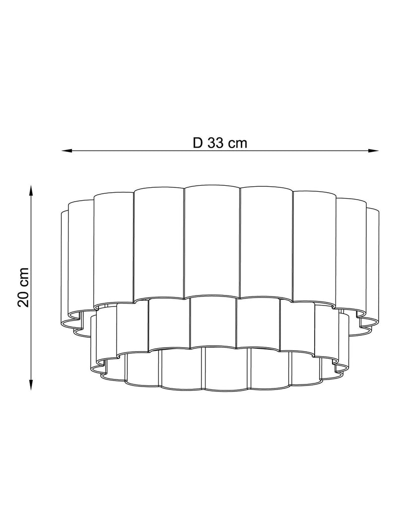 Larson small easy fit ceiling light with scalloped shade - British product
