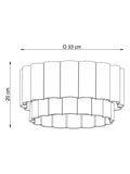 Larson small easy fit ceiling light with scalloped shade - British product