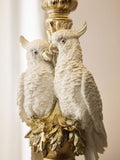 White Cockatoo table lamp resin textile metal - British product