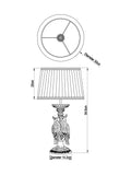 White Cockatoo table lamp resin textile metal - British product