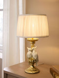 White Cockatoo table lamp resin textile metal - British product