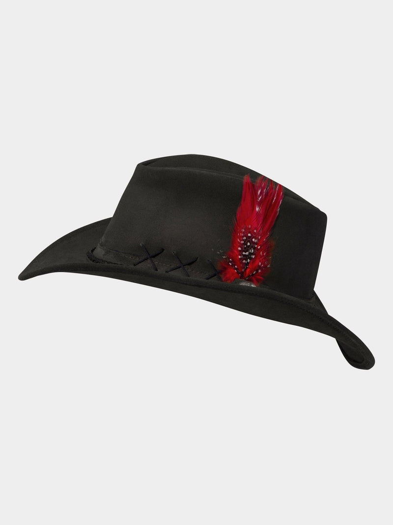 Joe Browns black embroidered leather fedora (British brand)