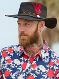 Joe Browns black embroidered leather fedora (British brand)