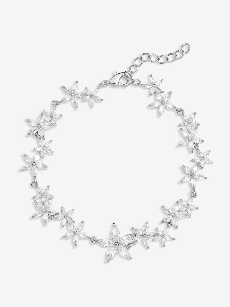 Jon Richard silver tone floral print bracelet, UK version