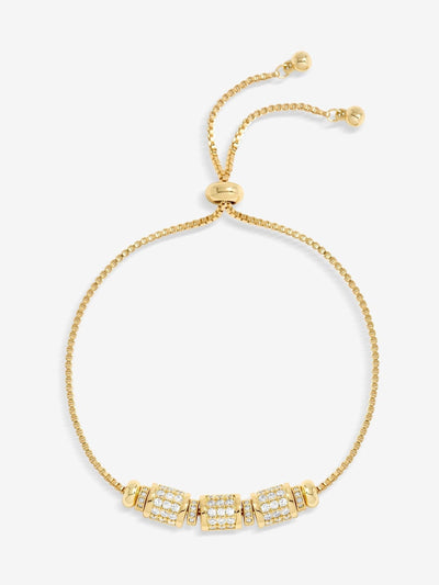 Next Gold-Plated Pave Charm Toggle Bracelet with Cubic Zirconia Stones- Buy online at McGrocer