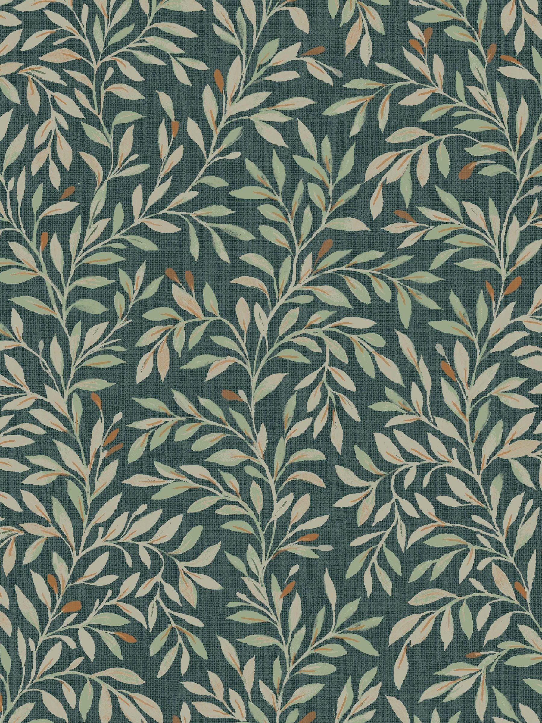 Emerald Ditsy Leaf wallpaper sample A4 - British product