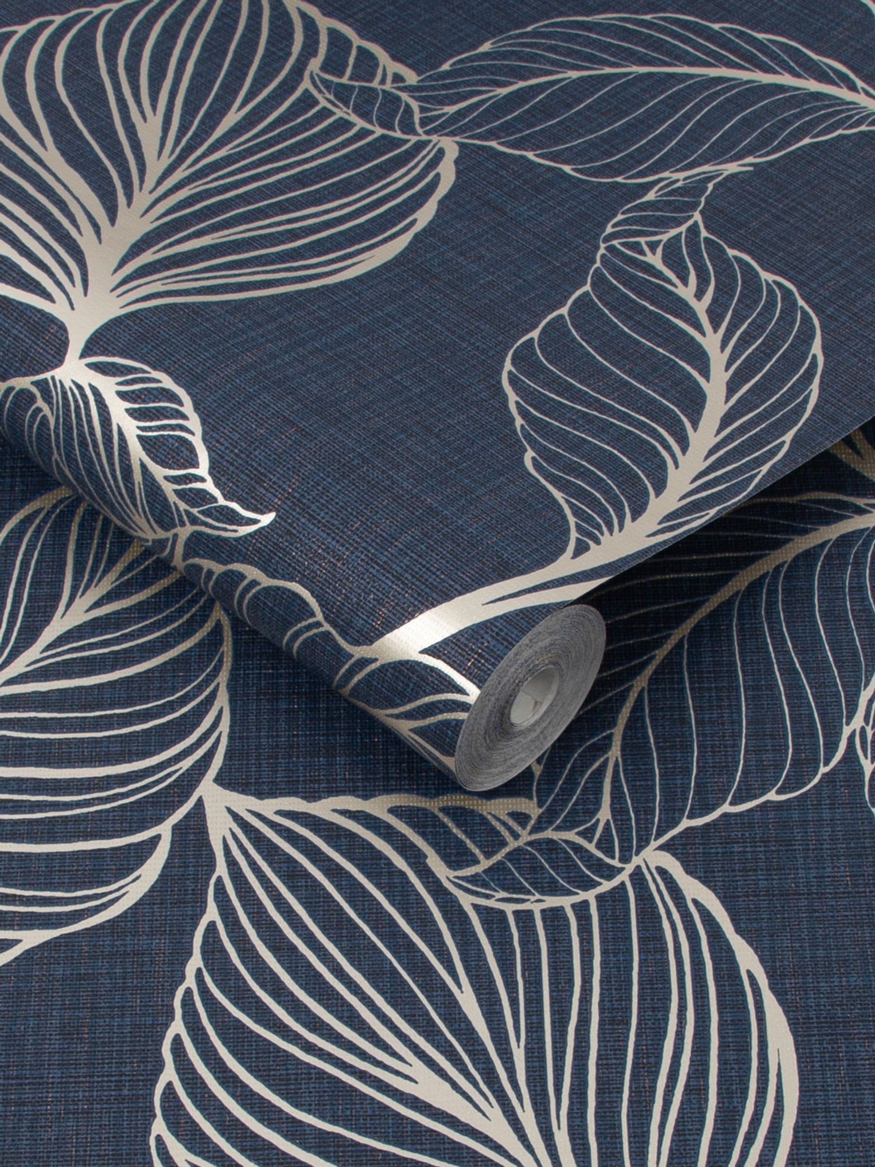 Boutique Sapphire Royal Palm wallpaper sample A4 - British product