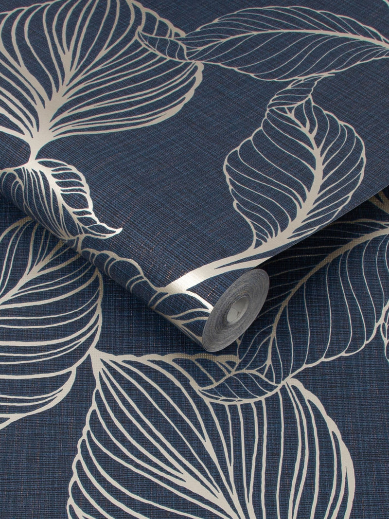 Boutique Sapphire Royal Palm wallpaper sample A4 - British product