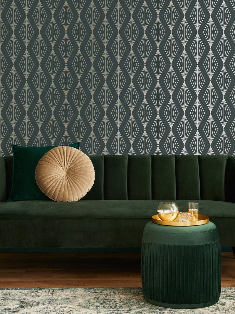 Boutique Marquise Geo wallpaper sample A4, imported from the UK