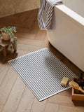 Yard Green Hebden Stripe 100% Cotton Bath Mat 90cm x 50cm