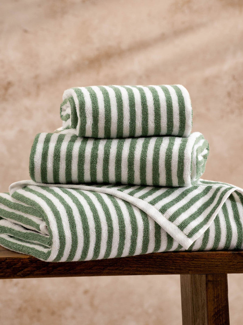 Yard Green Hebden stripe 100% cotton bath mat (British brand)