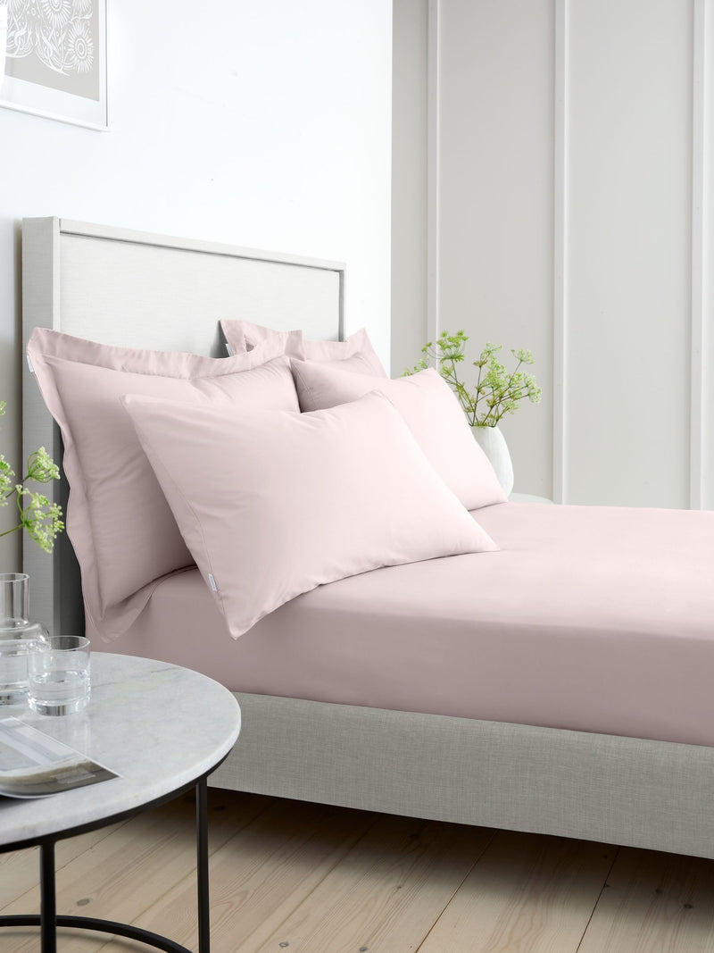 Bianca Blush Pink fitted bed sheet - British product