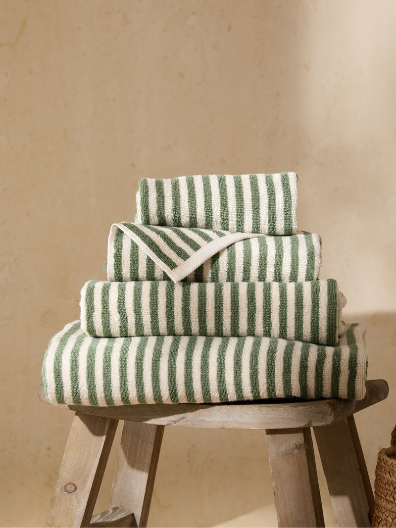 Yard Green Hebden Striped Towel