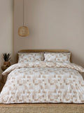 Catherine Lansfield Natural Sloane Geo Reversible Duvet Cover Set