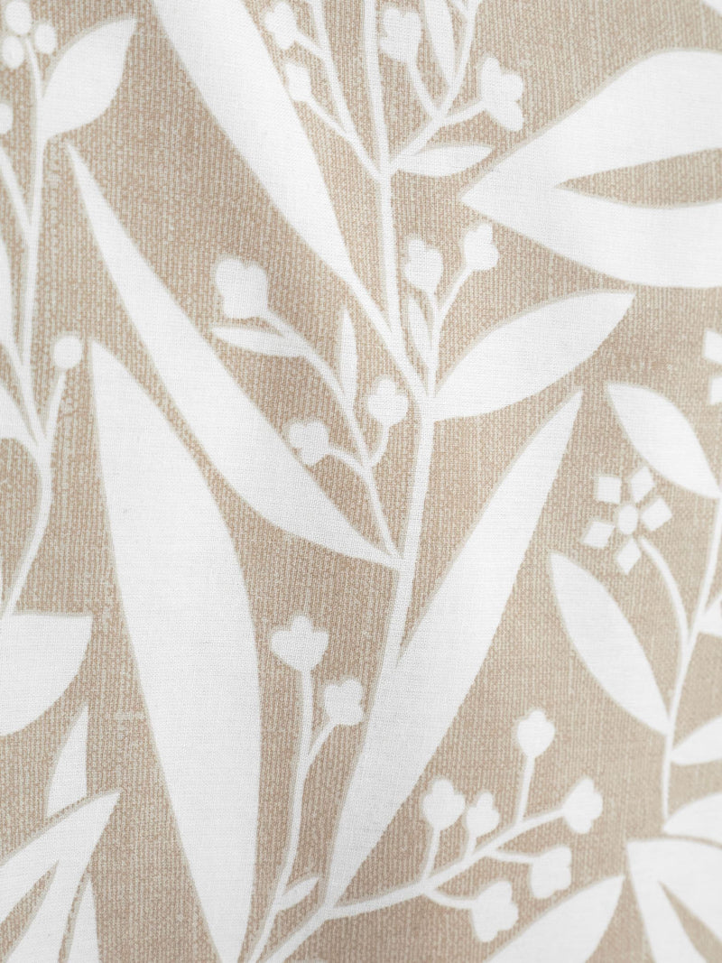 Catherine Lansfield Natural Sorrel Leaf Floral Reversible Duvet Cover Set - British product