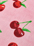 Catherine Lansfield pink cherries cotton beach towel, imported from the UK