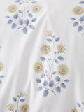 Bianca blue floral satin stripe duvet cover set - British product