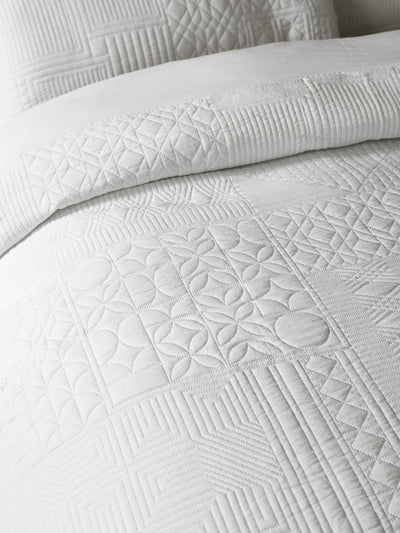 Next Catherine Lansfield White Folkstone Geo Duvet Cover Set- Buy online at McGrocer