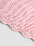 JoJo Maman Bébé pink scalloped edge blanket 90x70cm, imported from the UK