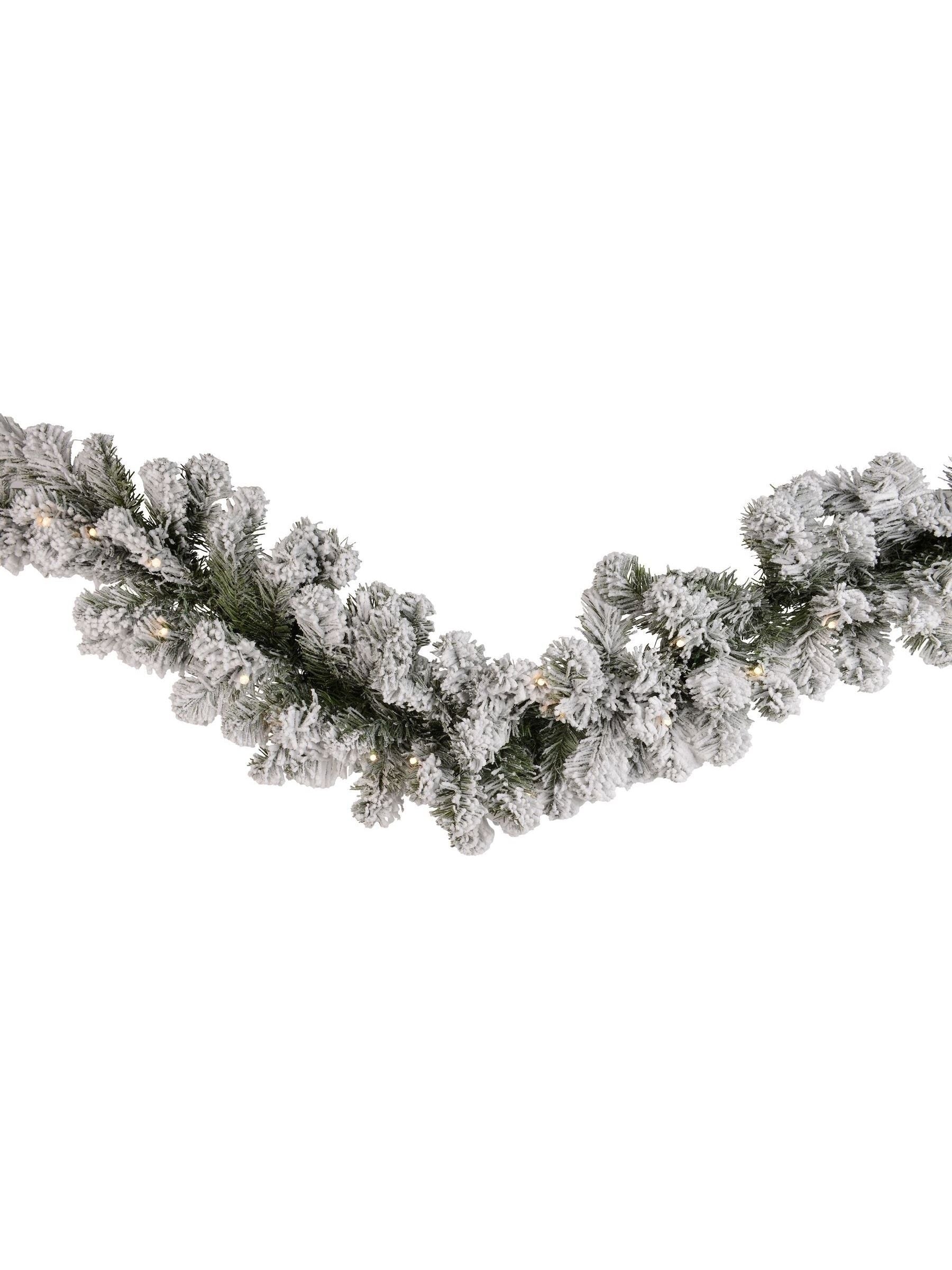 Everlands snowy pre-lit garland 270cm - British product