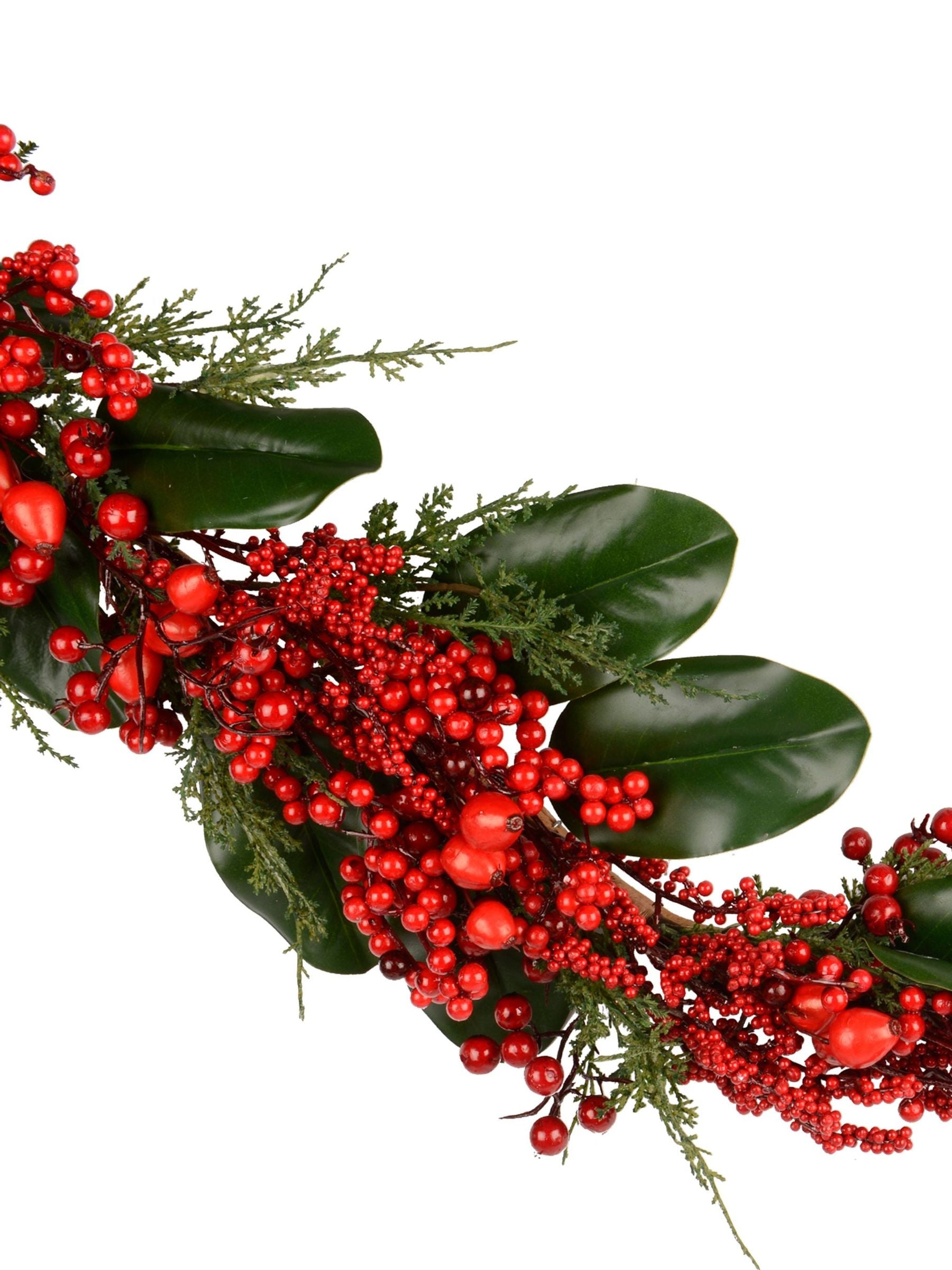 Everlands Christmas garland red berry 180cm - British product