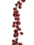 Decoris pearl white bauble garland 180cm - British product