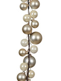 Decoris Pearl White Shatterproof 180cm Christmas Bauble Garland