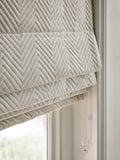Madison quilted velvet roman blind natural cream - British product